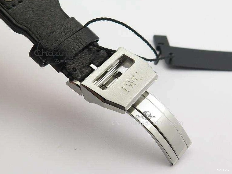 MIROTIME 0306 GoodFit Big Pilot Real PR IW500912 ZF Best Edition Black Dial On Black Leather Strap A 7287